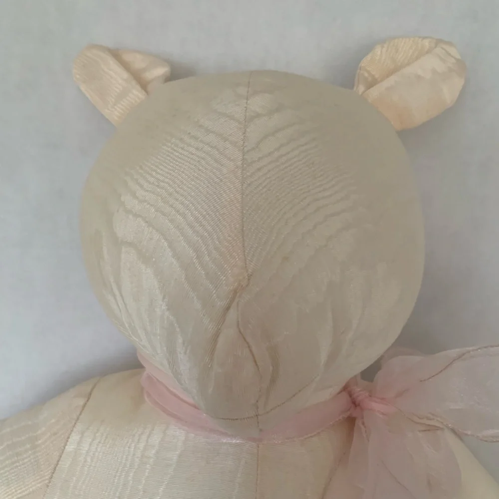 Vintage Handpainted Teddy Bear Stuffed Animal Cream Noah’s Ark Pastel Design ‘97